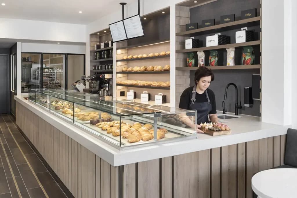 Finished customer area at Bomou bakery